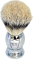 Parker 100% Silvertip Badger Shaving Brush – Chrome Handle & Stand — image 3