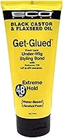 Eco Styler Black Castor & Flaxseed Oil Get Glued Front Lace Under-Wig Styling Bond 6oz — image 1