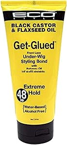 Eco Styler Black Castor & Flaxseed Oil Get Glued Front Lace Under-Wig Styling Bond 6oz Review