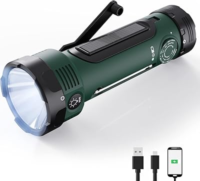 ROCAM CR1020 Hand Crank Flashlight with NOAA Weather Radio