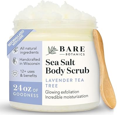 Bare Botanics Lavender Tea Tree Body Scrub 24oz