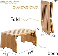 Lyellfe Bamboo Folding Step Stool — image 3