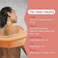 Cleanlogic Exfoliating Stretch Bath/Shower Cloth 3 Count — image 4