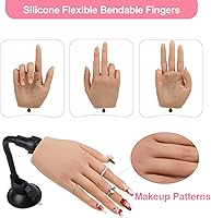 Rolomanve Nail Practice Hand with 500 Pcs Natural Coffin Nails — image 4