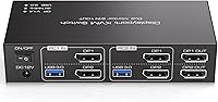 TJCXELE DisplayPort KVM Switch 2 Monitors 2 Computers 4K@144Hz — image 1