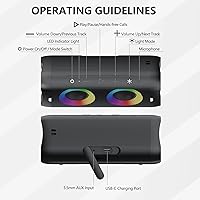 DONOW Portable Bluetooth Speaker with Lights — image 7