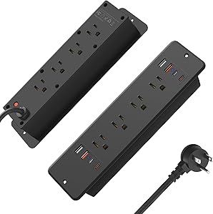 HHSOET 8 Outlet Recessed Power Strip with USB-C and USB-A Ports Review