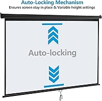 Saicool 100-inch 16:9 HD Portable Manual Pull Down Projector Screen — image 7