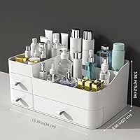 MIUOPUR White Makeup Organizer with 3 Drawers — image 2