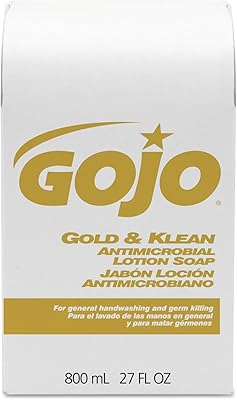 GOJO 800 Series Gold & Klean Antimicrobial Lotion Soap, 800 mL Refill (Case of 12)