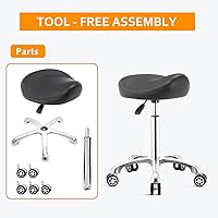 Nolasalon Saddle Stool Chair with Wheels — image 7