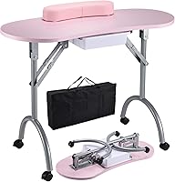 Joligrace Professional Foldable Manicure Table Pink — image 1