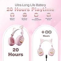 Xmenha MS-B4 Pink Cat Ear Headphones — image 4