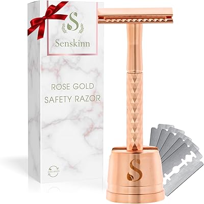 Senskinn Safety Razor for Women - Rose Gold Rhombus