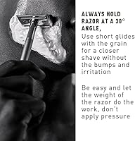 Bevel Safety Razor with Brass Weighted Handle — image 3