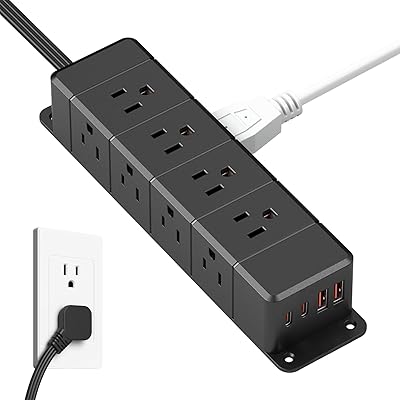 ANNQUAN 45W USB-C Fast Charging Under Desk Power Strip