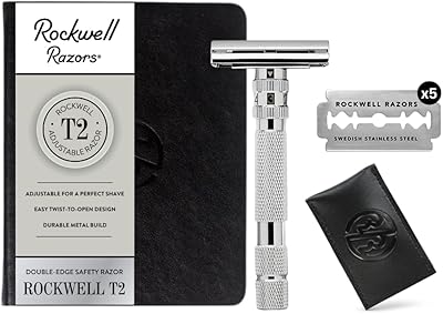 Rockwell T2 Twist-To-Open Double-Edge Safety Razor - Gunmetal Chrome