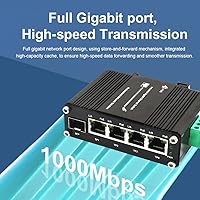 Steloproad Mini Industrial 4-Port Gigabit Ethernet POE+ Switch with SFP — image 3