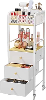 HapiRm Rolling Makeup Cart Organizer