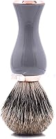 Parker 3-Band Pure Badger Shave Brush with Stand - Gray and Rose Gold — image 2