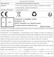 AODIOU 120-inch Outdoor Projector Screen with Stand — image 8