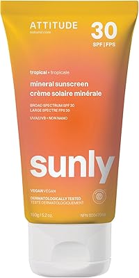 ATTITUDE Mineral Sunscreen SPF 30, 5.2oz, Tropical