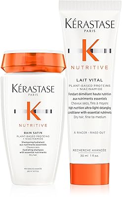 Kérastase Nutritive Bain Satin Shampoo & Lait Vital Conditioner Set for Fine to Medium Dry Hair