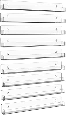 SOVQUEST Nail Polish Shelf Wall Rack 15 Inch Acrylic Organizer