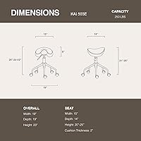 DR.LOMILOMI Ergonomic Saddle Stool Chair (Cream) — image 3