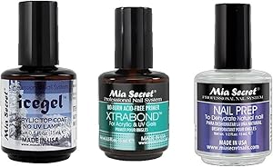 Mia Secret No UV Icegel Acrylic Top Coat, Xtrabond Primer, and Nail Prep (0.5oz) Review