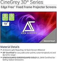 Akia Screens 103-inch CineGrey 3D ALR Fixed Frame Projector Screen — image 3