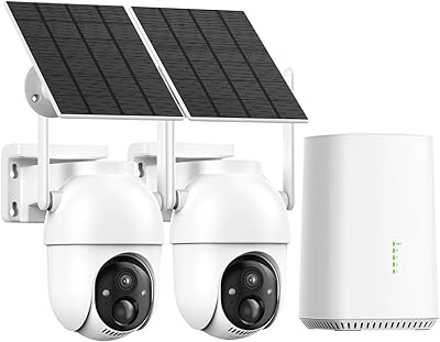 Aume JA-D300 Wireless Solar Security Cameras 2-Cam Kit