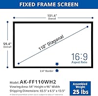 Akia Screens Fixed Frame Projector Screen 110-inch 16:9 — image 2