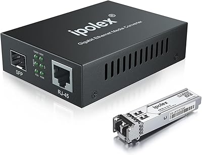 ipolex Gigabit Multi-Mode LC Fiber to Ethernet Media Converter