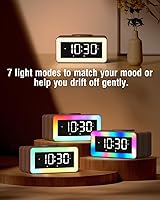 Bitswolee Wooden Digital Alarm Clock with Wireless Charging and Bluetooth Speaker — image 7