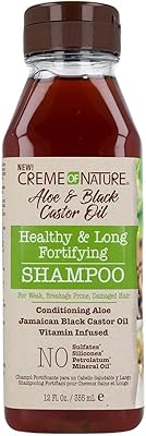 Creme of Nature Aloe & Black Castor Oil Shampoo, 12 oz