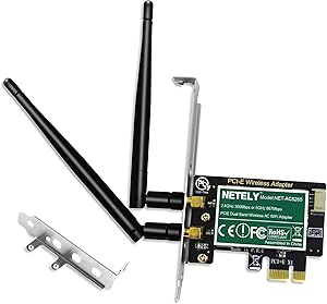 NETELY NET-AC8265 Dual Band Wireless-AC 1200Mbps PCIe WiFi Adapter with Bluetooth 4.2