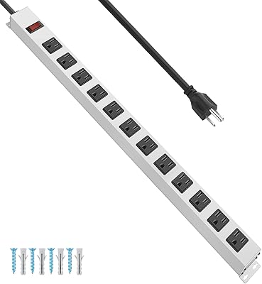 JUNNUJ PX213-12 12-Outlet Power Strip