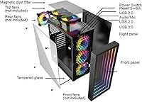 Bgears b-Optillusion Gaming PC ATX Case — image 4