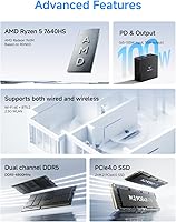 MINISFORUM DeskMini UM760 Slim Mini PC, AMD Ryzen 5 7640HS, 16GB RAM, 1TB SSD — image 3