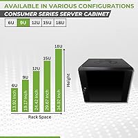 NavePoint 9U Server Rack Enclosure with Glass Door — image 3