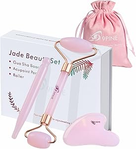 9 9PINE Jade Roller and Gua Sha Set, Pink Review