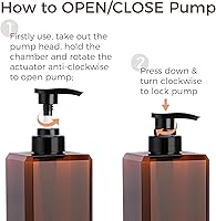 Suream Large Pump Bottles for Shampoo and Conditioner, 33.8oz, 3-Pack — image 6