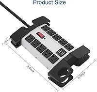 CCCEI Heavy Duty Power Strip with USB Ports — image 7