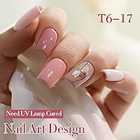 Double Rhythm 6 Pcs 15 ML Gel Polish Set - Light Dark Nude Pink Beige-T6-17 — image 6