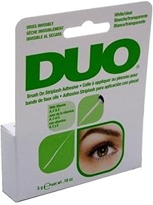 DUO Brush-On Striplash Adhesive White/Clear, 0.18 Ounce (Pack of 6)