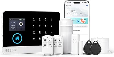 LWOHSI Alarm System 4G/WiFi with Door/Window Sensors (8 Pieces)