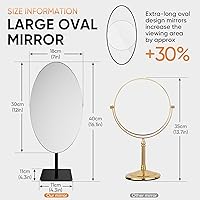GURUN Large Oval Tabletop Vanity Mirror 7x12 Oil Rubbed Bronze — image 2