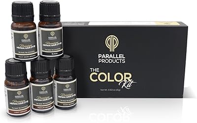 Parallel Products Henna Color Kit - 3 Gram Mini-Collection for Grey Coverage
