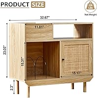 affeivul Turntable Stand Record Player Cabinet — image 2